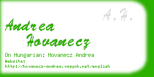 andrea hovanecz business card